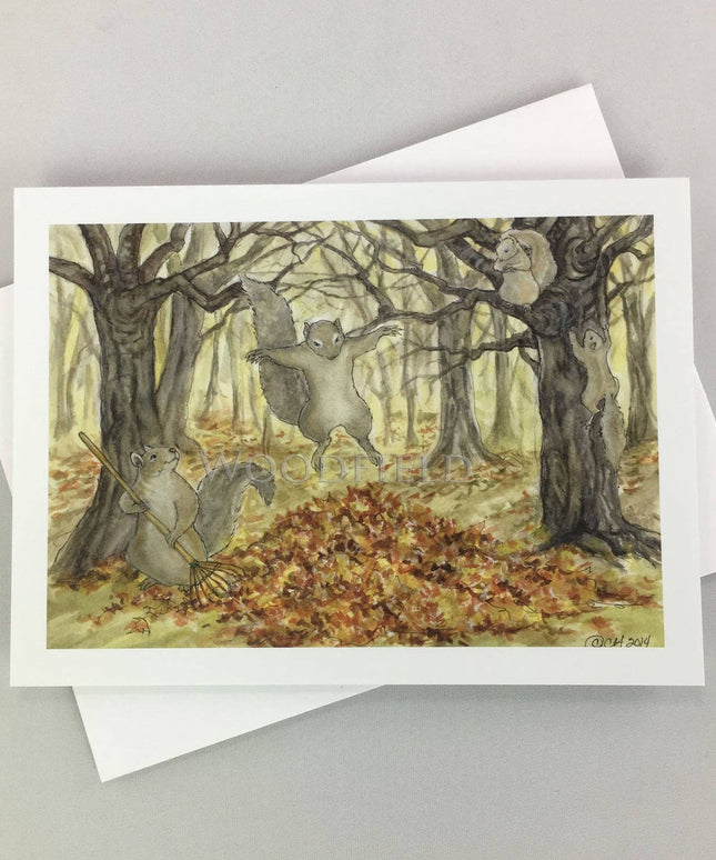 #326 - Leaf Pile Notecard