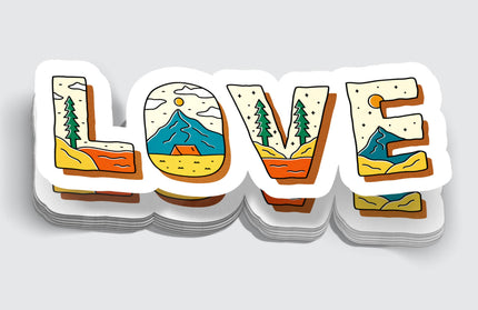Love Outdoor Inspired Camping Sticker - 3"