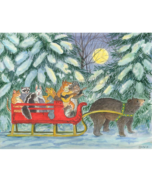#771 - Sleigh Notecard