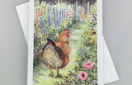 #295 - Garden Hen Notecard