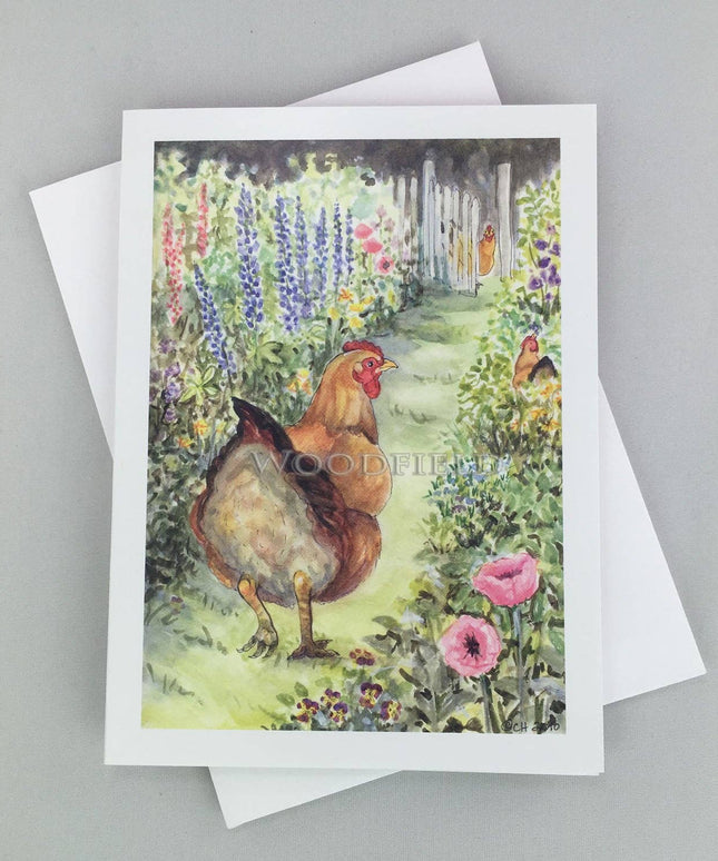 #295 - Garden Hen Notecard