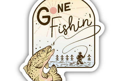 Gone Fishin' Sticker