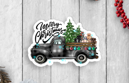 Holiday Truck Vinyl Sticker