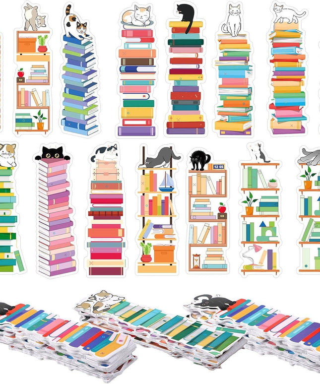 Whimsical Bookshelf Bookmarks – Customizable for Readers: 1 Bookmark