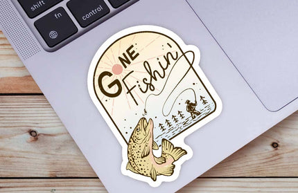 Gone Fishin' Sticker