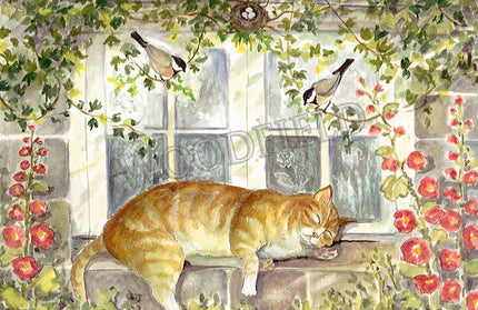 #1 - Garden Nap Notecard