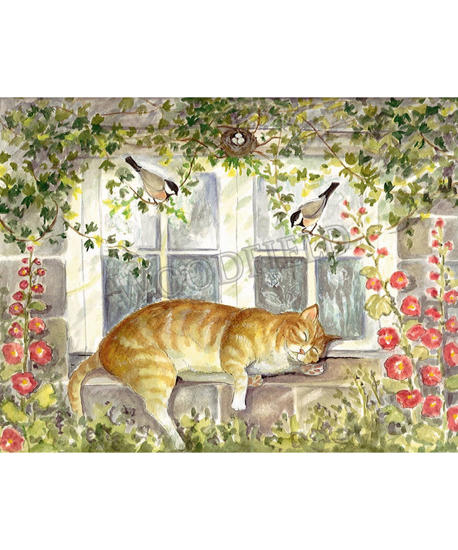 #1 - Garden Nap Notecard