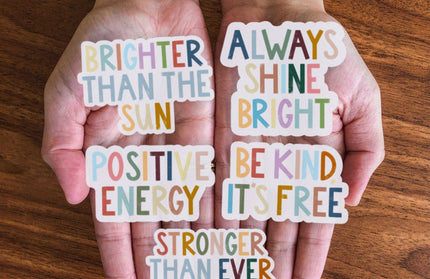 Be Kind, It's Free Positivity Lettering Sticker