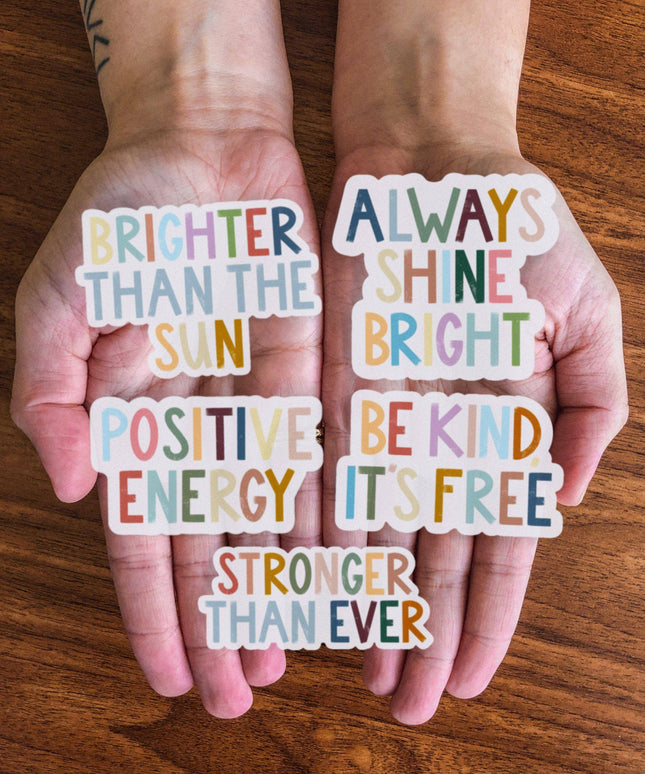 Be Kind, It's Free Positivity Lettering Sticker