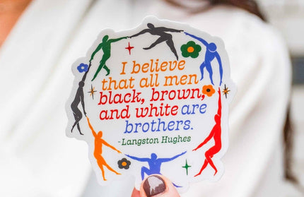 All Men Are Brothers Quote Sticker