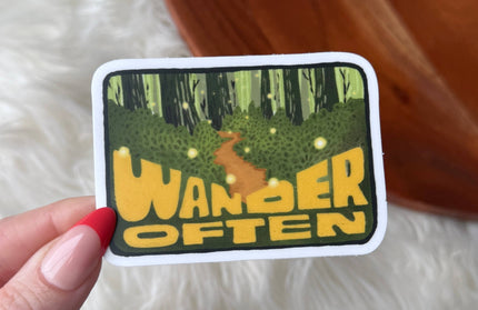 "Wander often" Adventure Travel Sticker