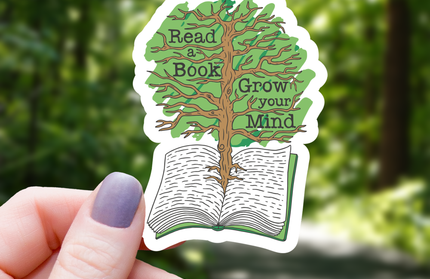 Read a Book Grow Your Mind Sticker - 3"