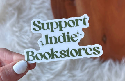 "Support indie bookstores" Book Sticker