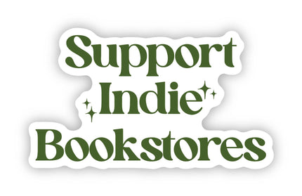 "Support indie bookstores" Book Sticker