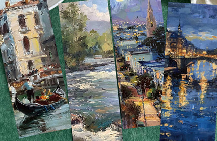 Scenic Oil Painting Bookmarks – Artsy Landscape Reminders: Any 1 Bookmark