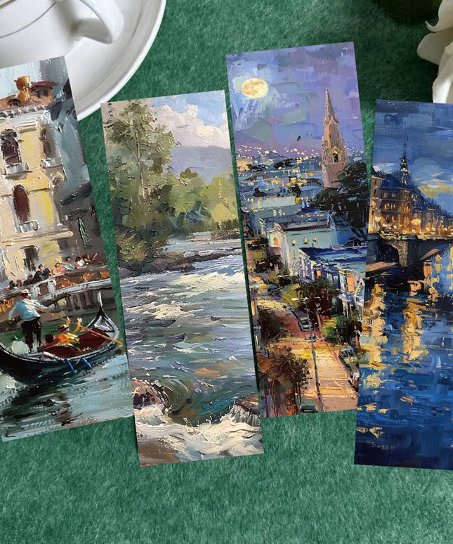 Scenic Oil Painting Bookmarks – Artsy Landscape Reminders: Any 1 Bookmark