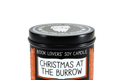 Christmas at the Burrow｜Holiday Bookish Soy Candle｜4oz Trave: 4 oz Tin