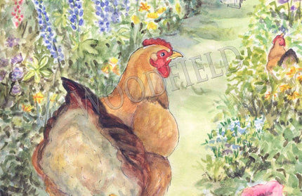 #295 - Garden Hen Notecard
