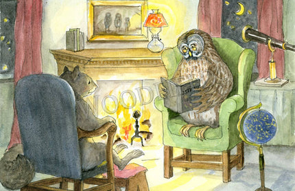 #749 - Evening at Owl's Notecard