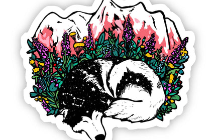 Sleeping Wolf Mountain Sticker