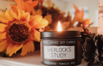 Sherlock's Study｜Bookish Soy Candle｜4oz Travel Tin: 4 oz Tin