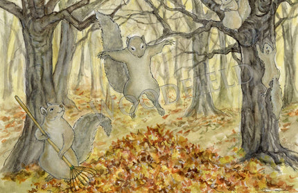 #326 - Leaf Pile Notecard