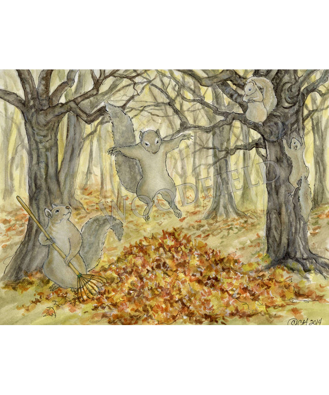 #326 - Leaf Pile Notecard