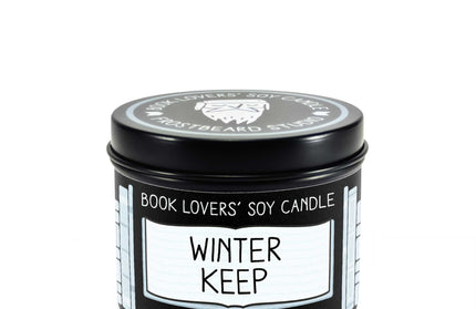 Winter Keep｜Holiday Bookish Soy Candle｜4oz Travel Tin: 4 oz Tin