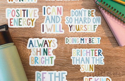 Be Kind, It's Free Positivity Lettering Sticker