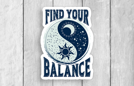 Find Your Balance Vinyl Sticker