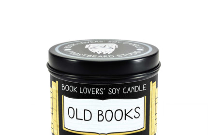 Old Books｜Bookish Soy Candle｜4oz Travel Tin: 4 oz Tin