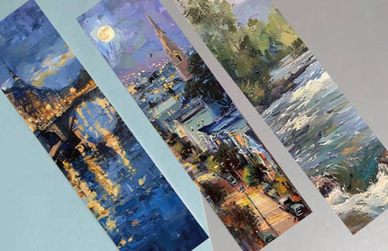 Scenic Oil Painting Bookmarks – Artsy Landscape Reminders: Any 1 Bookmark