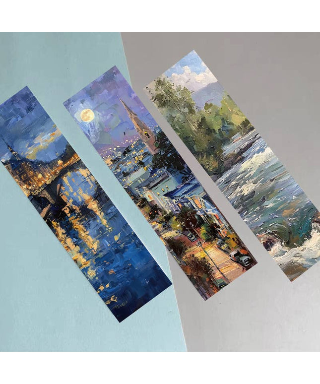 Scenic Oil Painting Bookmarks – Artsy Landscape Reminders: Any 1 Bookmark