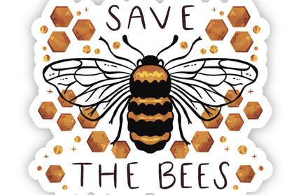 Save the bees nature sticker