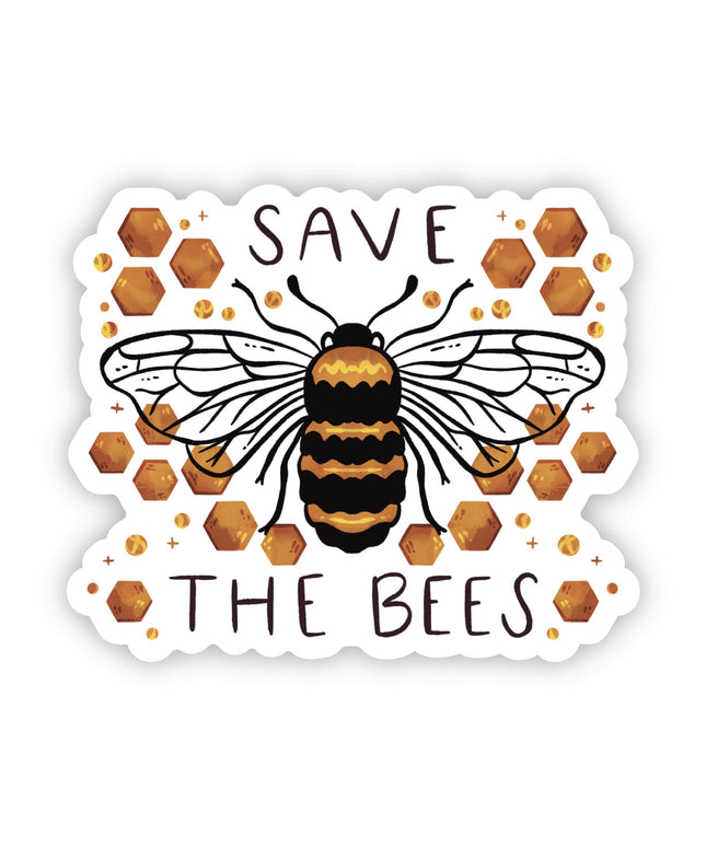Save the bees nature sticker