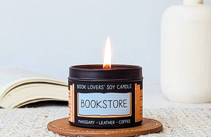 Bookstore｜Bookish Soy Candle｜4oz Travel Tin: 4 oz Tin