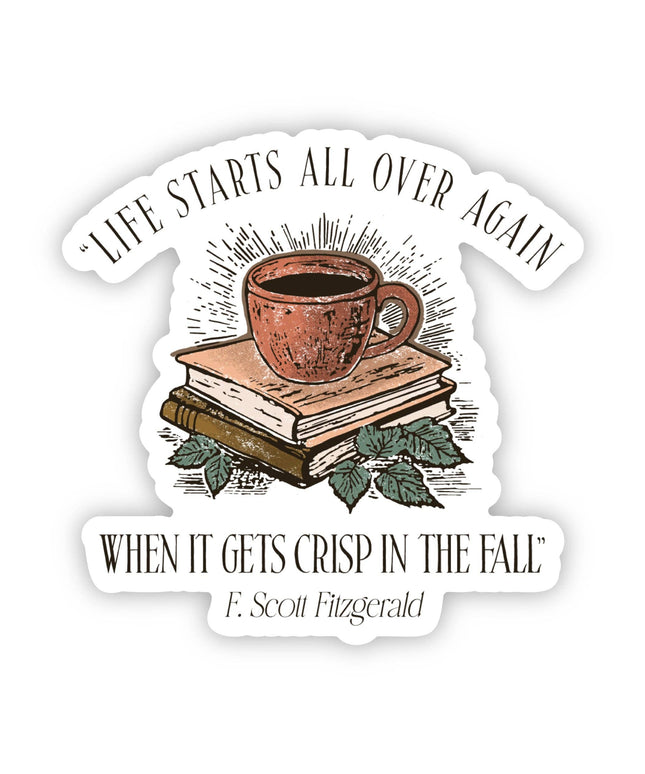 F.Scott Fitzgerald Fall Quote Sticker