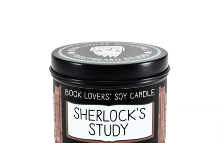 Sherlock's Study｜Bookish Soy Candle｜4oz Travel Tin: 4 oz Tin