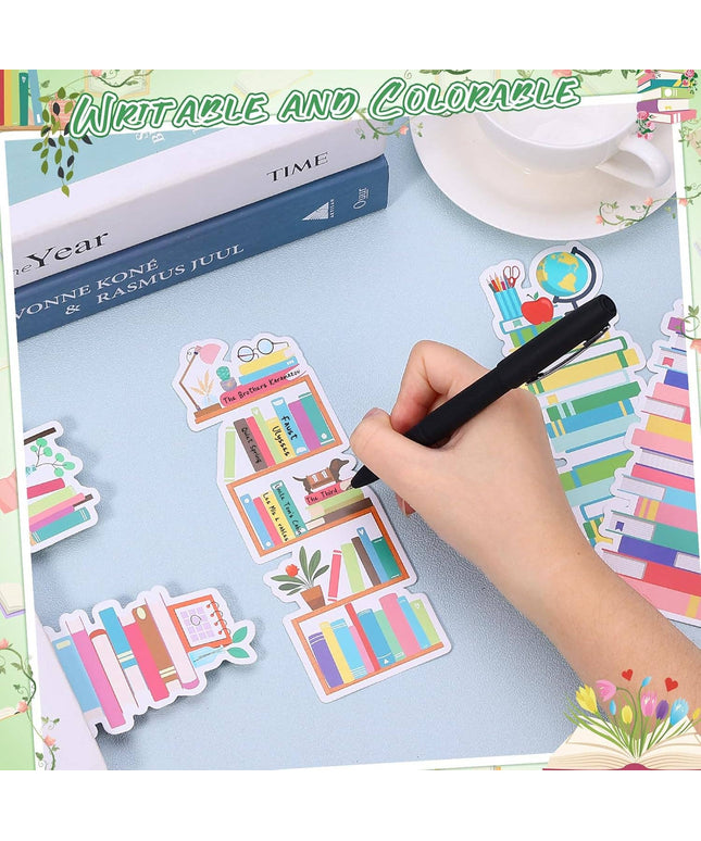 Whimsical Bookshelf Bookmarks – Customizable for Readers: 1 Bookmark