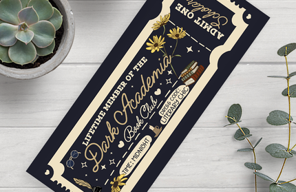 Dark Academia Bookmark, 2.5" x 6"