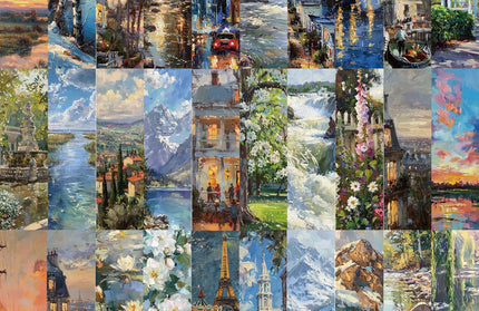 Scenic Oil Painting Bookmarks – Artsy Landscape Reminders: Any 1 Bookmark