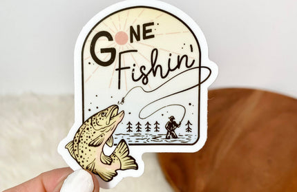 Gone Fishin' Sticker