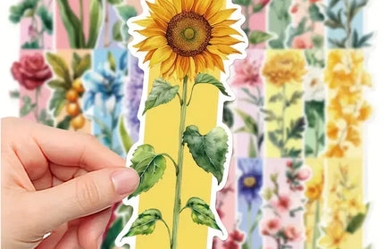 Floral Cardstock Bookmarks – Reading Gift Set: 10 Bookmarks