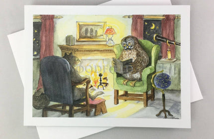 #749 - Evening at Owl's Notecard