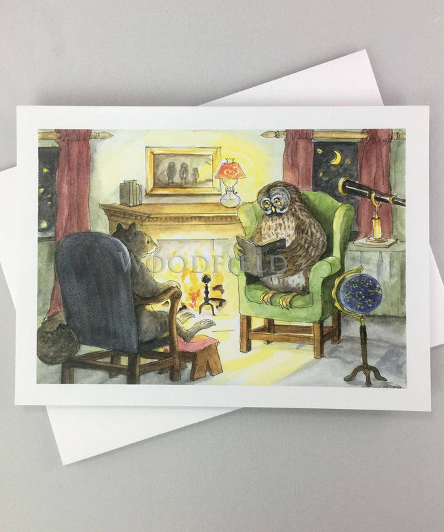 #749 - Evening at Owl's Notecard