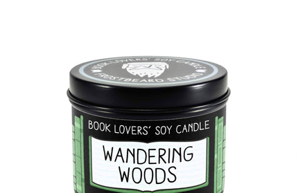Wandering Woods｜Bookish Soy Candle｜4oz Travel Tin: 4 oz Tin