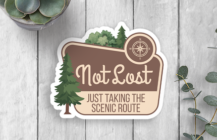 Not Lost Scenic Route Vinyl Sticker